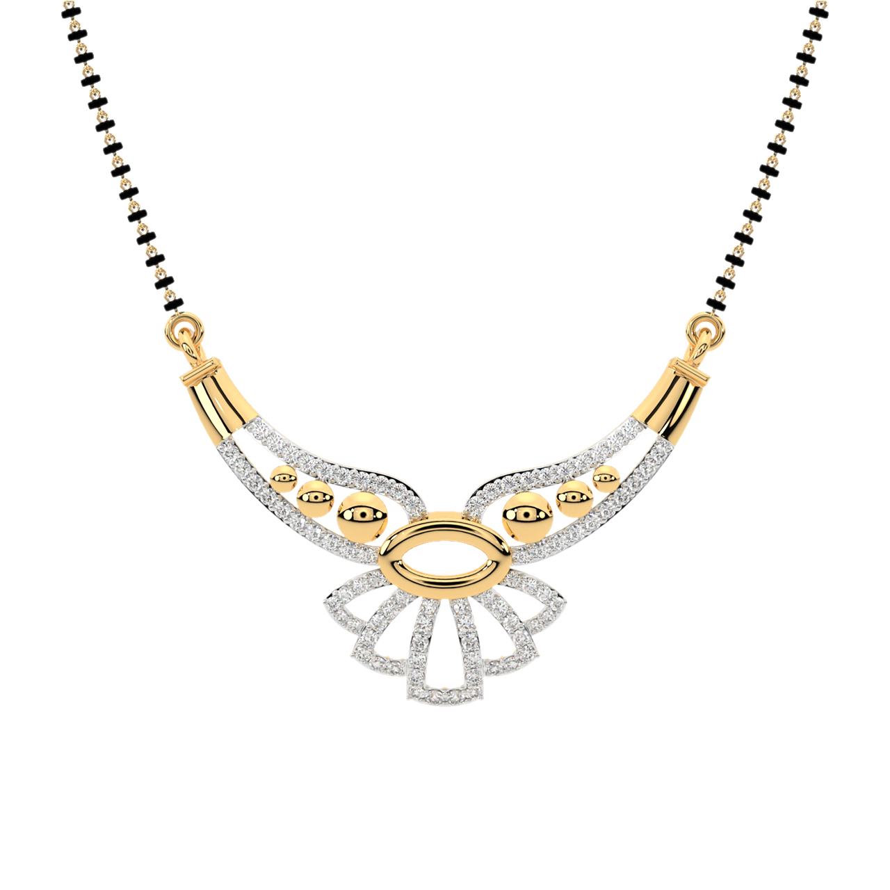 Tara Round Diamond Mangalsutra